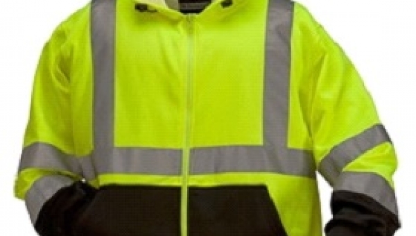 High Visibility Polycotton Fleece Hooded Front Zip Jacket